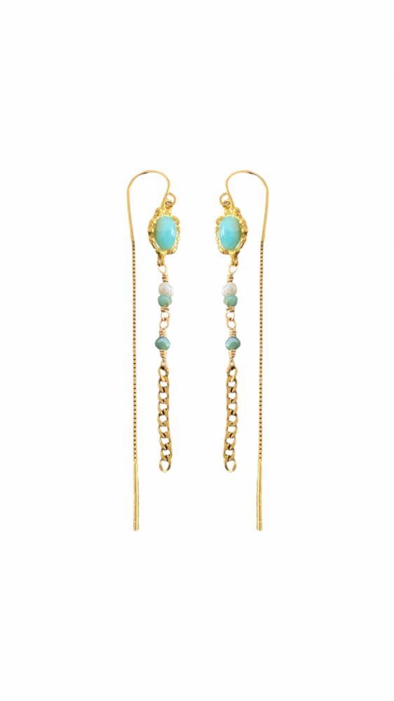 Aqua earrings