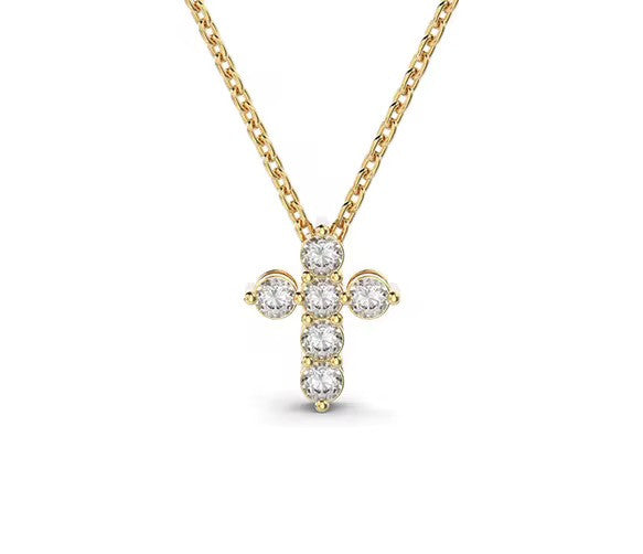 Cross diamanthalskæde