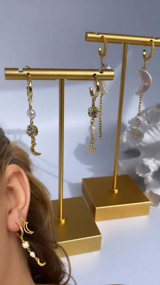 Nine earrings