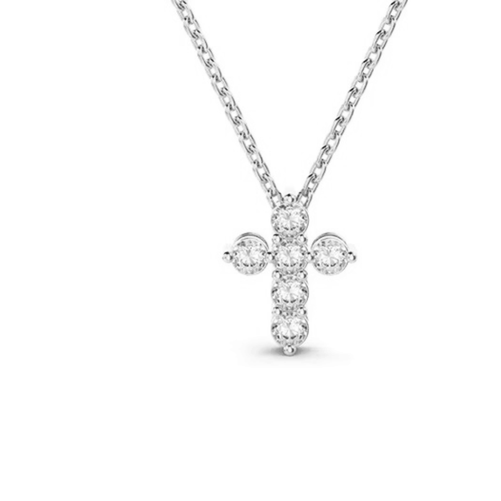 Cross diamanthalskæde
