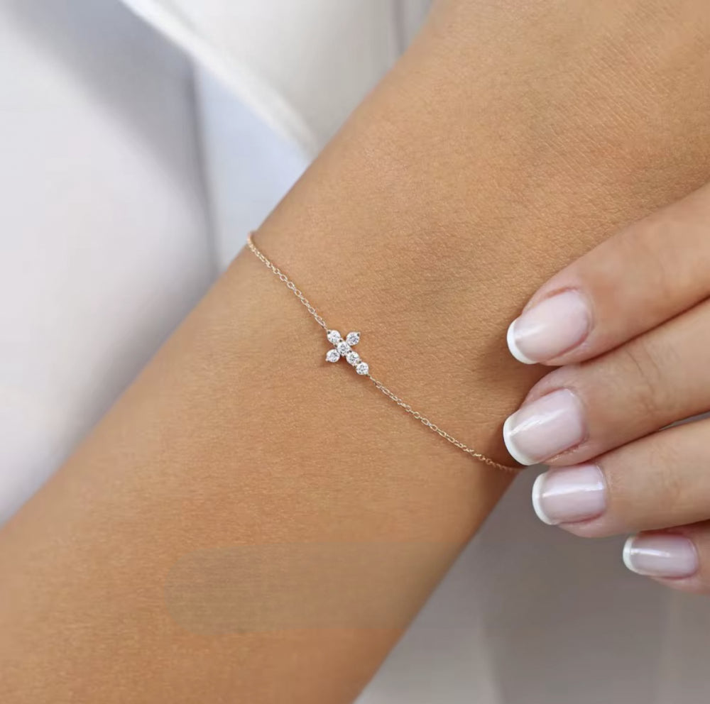 Cross diamantarmbånd