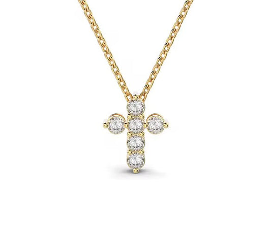 Cross diamanthalskæde