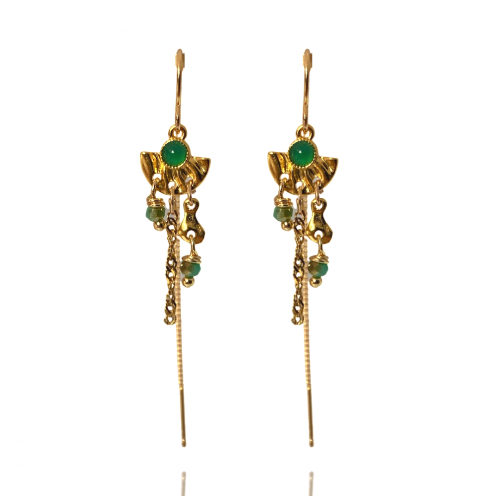 Green dream earrings
