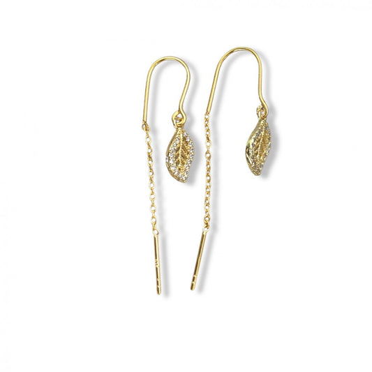 Shiny leaves earrings