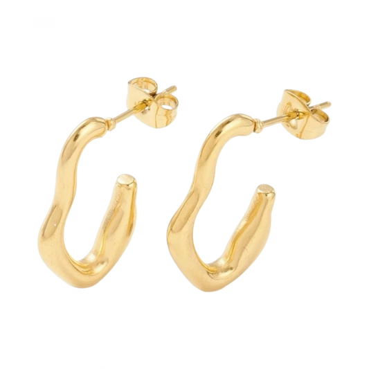 Wavy chunky hoops