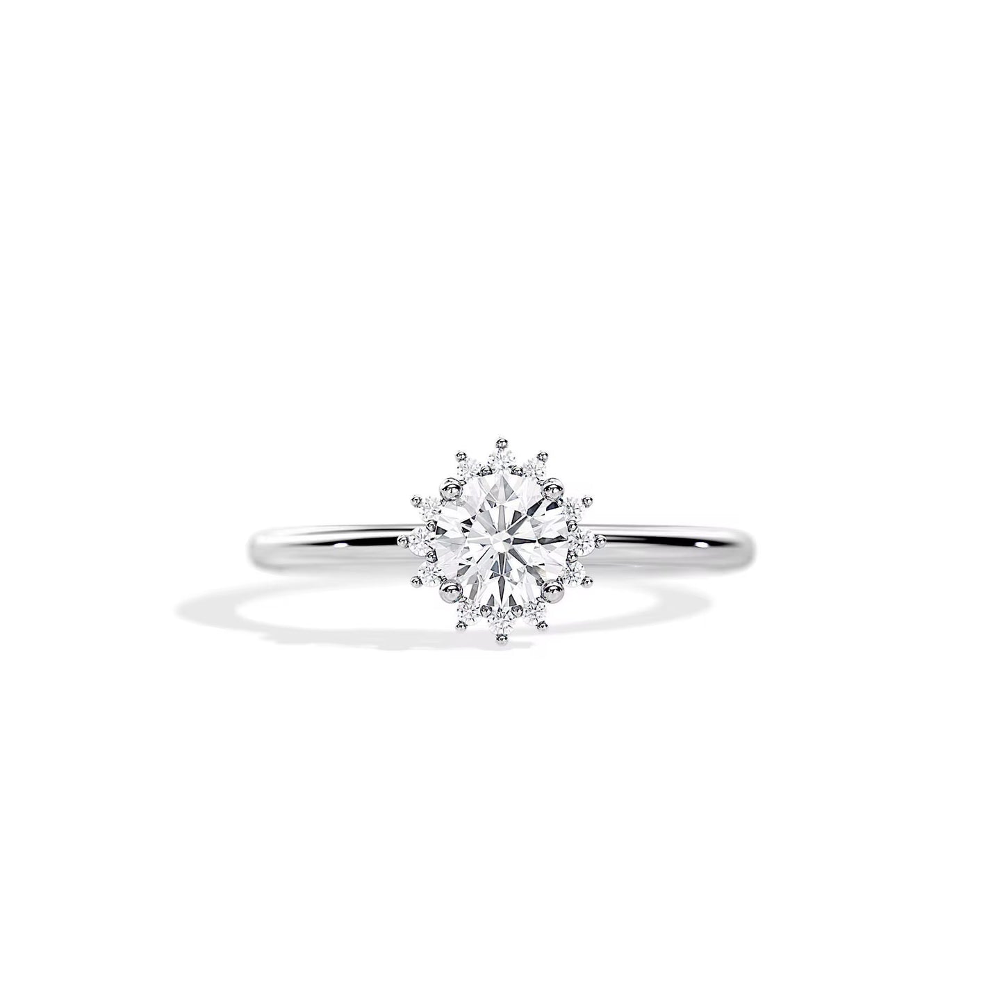 Snowflake Halo diamantring