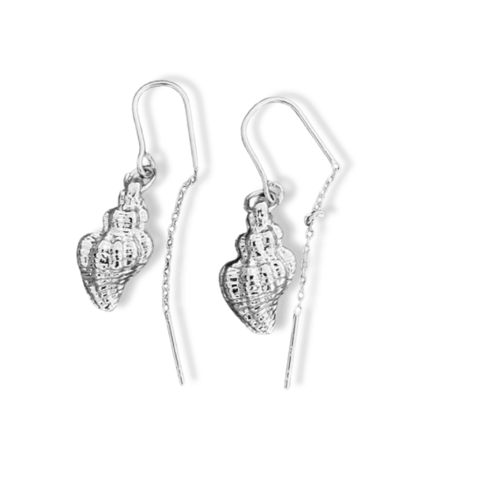 Golden shell earrings